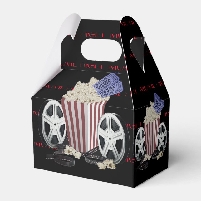 Technicolor Movie Night Gable Favor Box (Front Side)