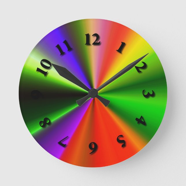Technicolor Round Clock (Front)