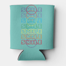 Technicolor Smile Can Coozie