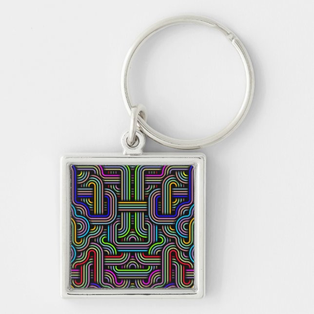 Technicolor Trails Keychain (Front)
