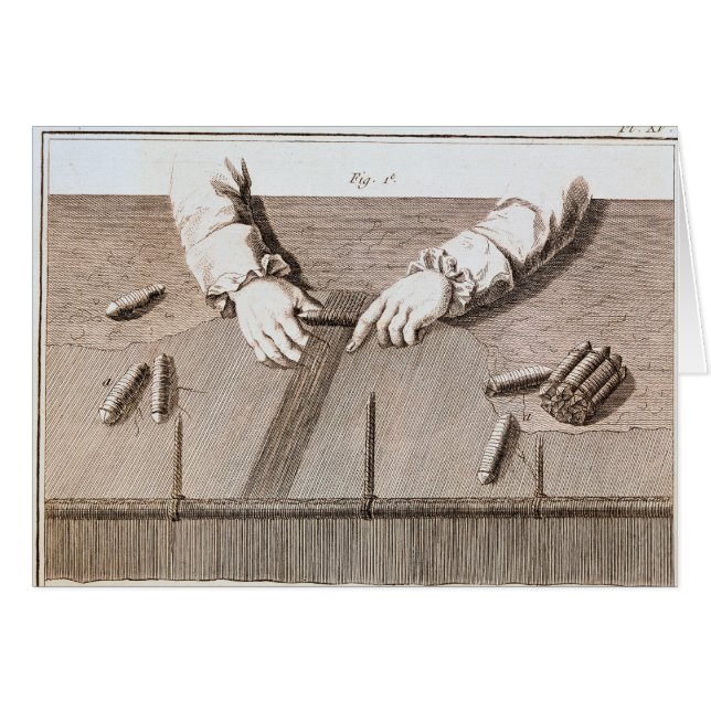 Technique de Basse-Lisse à la tapisserie de (Devant horizontal)