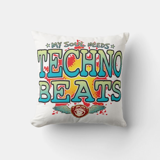 Techno Beats Soul Cushion (Front)
