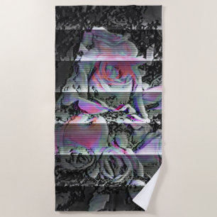 Techno Bouquet Beach Towel