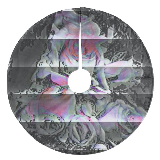 Techno Bouquet   Fleece Tree Skirt (Front)