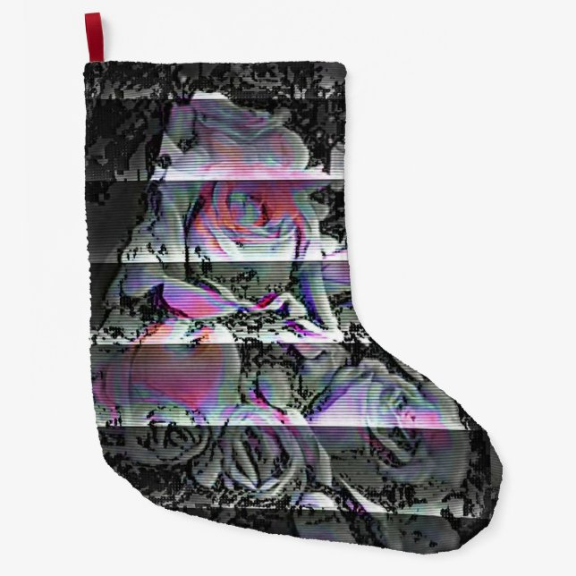 Techno Bouquet   Large Christmas Stocking (Front)