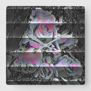 Techno Bouquet  Large Clock