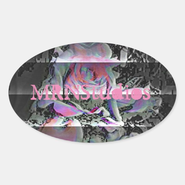 Techno Bouquet      Oval Sticker (Front)