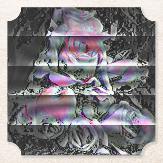 Techno Bouquet   Paper Coaster (Front)