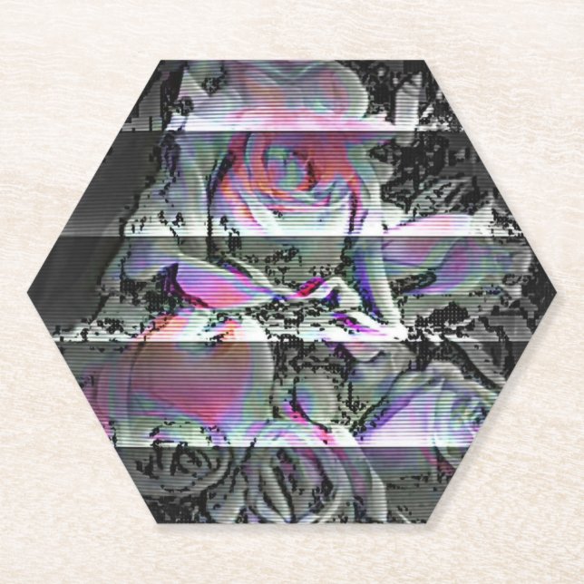 Techno Bouquet   Paper Coaster (Front)