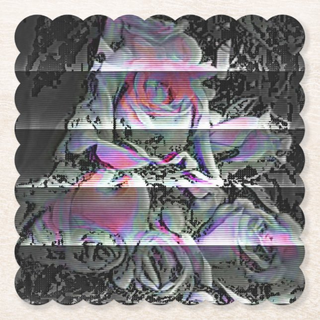 Techno Bouquet   Paper Coaster (Front)