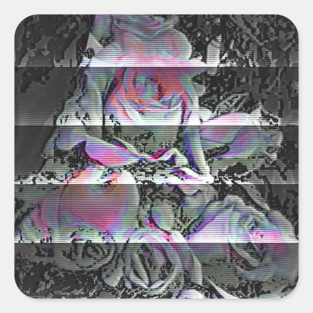 Techno Bouquet   Square Sticker (Front)
