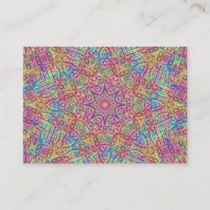 Techno Color Vintage Fractal Kaleidoscope Business Card