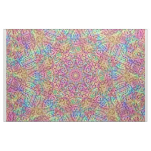 Techno Colour Vintage Fractal Kaleidoscope Fabric