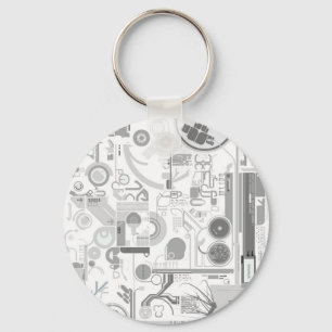 techno computer chip hard drive vector experiment  keychain