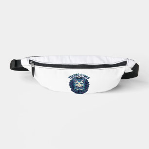 Techno Cyber Cat Funny Cat Lover Design - Techno C Fanny Pack