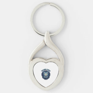 Techno Cyber Cat Funny Cat Lover Design - Techno C Keychain