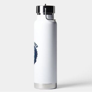Techno Cyber Cat Funny Cat Lover Design - Techno C Water Bottle