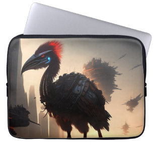 "Techno-Feathers: The Futuristic Emu Robot" Laptop Sleeve