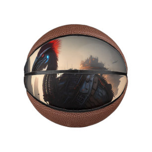 "Techno-Feathers: The Futuristic Emu Robot" Mini Basketball
