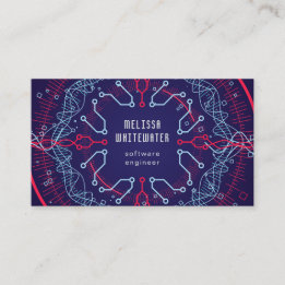 Techno Flat Sleek Colourful Business Card