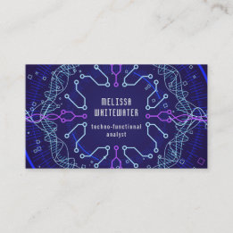 Techno Flat Sleek Colourful Business Card