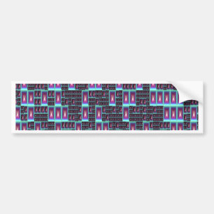 Techno fractal wallpaper bumper sticker