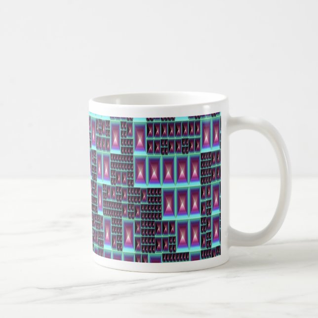 Techno fractal wallpaper coffee mug (Right)