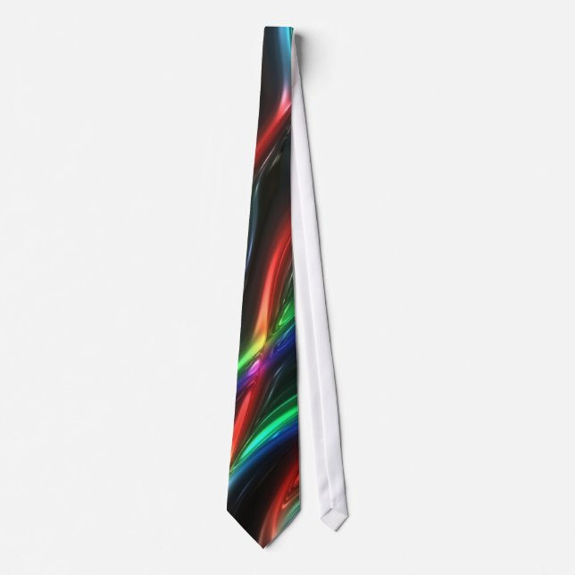 Techno Melted Sticky Metallic Liquid Plastic Tie (Front)