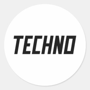 TECHNO Music Classic Round Sticker