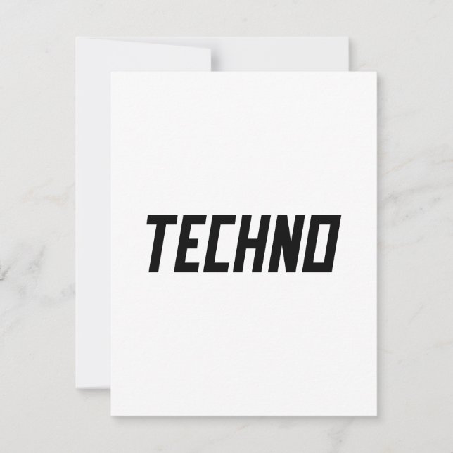 TECHNO Music Holiday Card (Front)