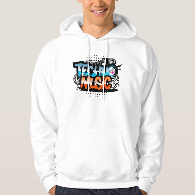 Techno Music Hoodie (Front)