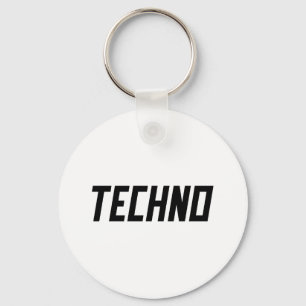 TECHNO Music Keychain