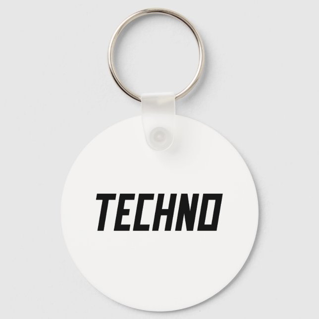 TECHNO Music Keychain (Front)