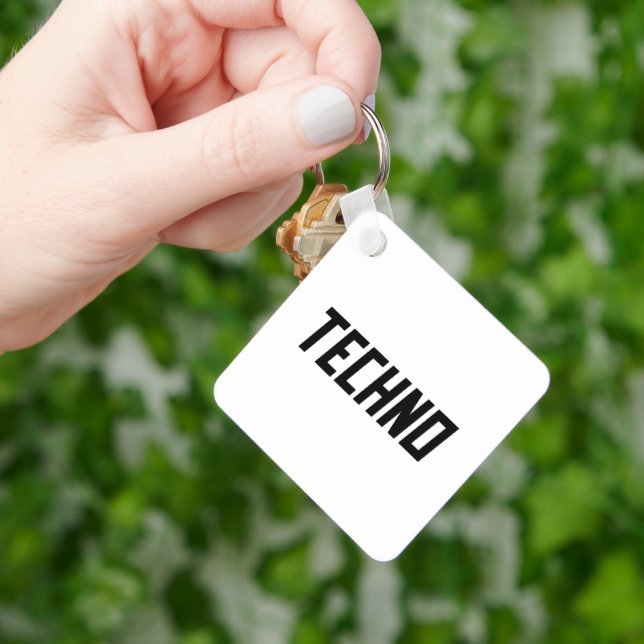 TECHNO Music Keychain (Hand)