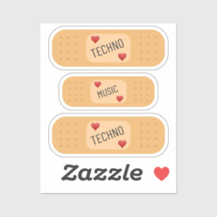 Techno music Patch / bandaid, Techno cures wounds
