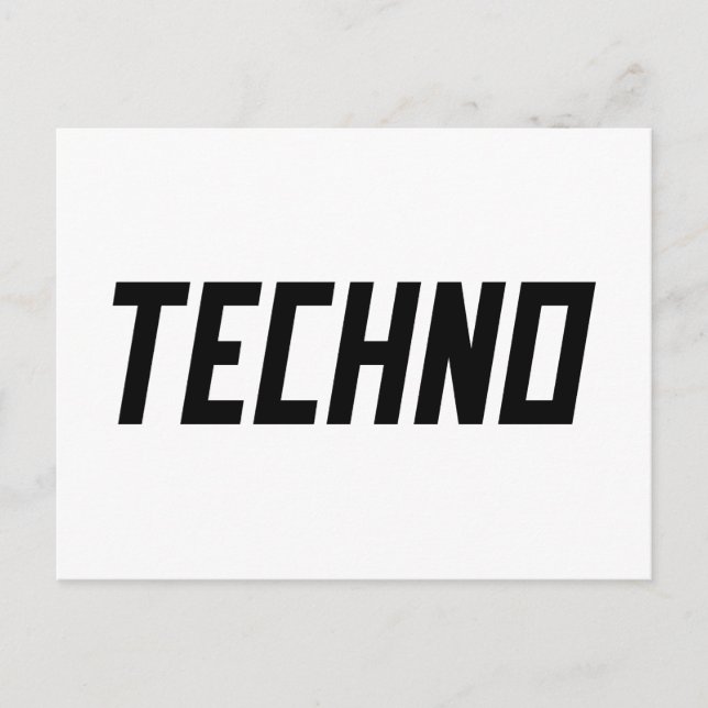 TECHNO Music Postcard (Front)