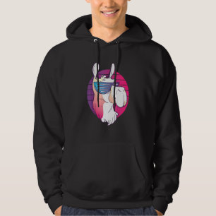 Techno Music Psychedelic Llama For Alpaca Raver Pa Hoodie