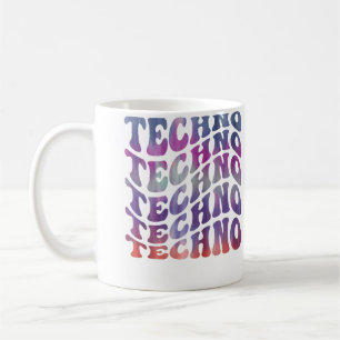 Techno Music Psychedelic Stylish Edm Dj Rave Coffee Mug
