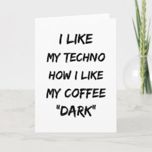 Techno Music Rave DJ Electro Festival Party Gift Card