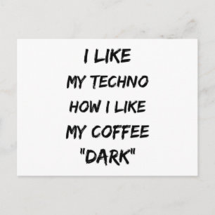 Techno Music Rave DJ Electro Festival Party Gift Postcard