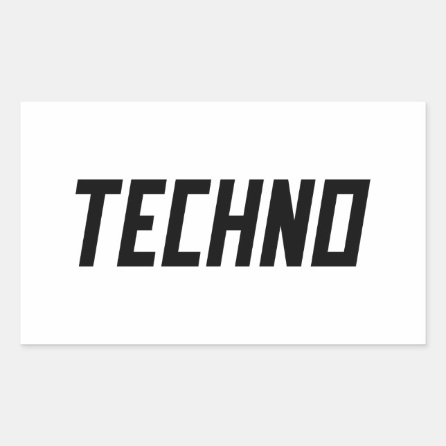 TECHNO Music Sticker (Front)