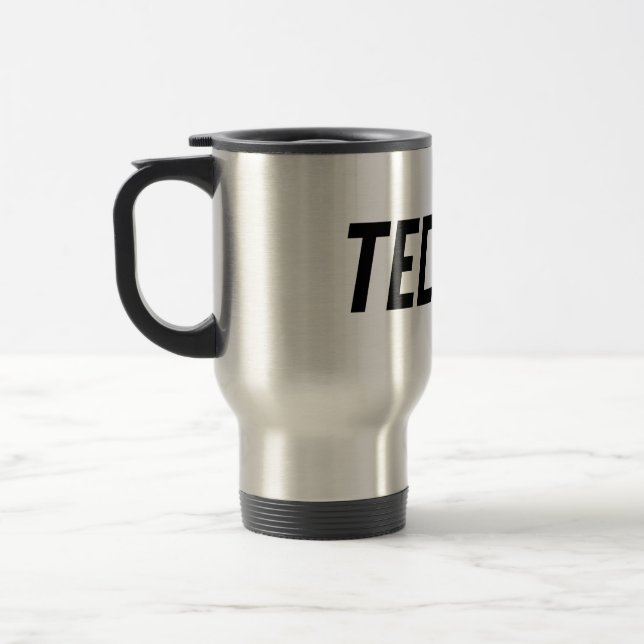 TECHNO Music Travel Mug (Left)