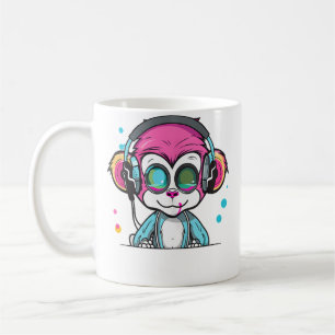 Techno Party Monkey Edm Rave Coffee Mug