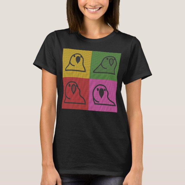 Techno Party Parrot Pop Art TShirt (Devant)