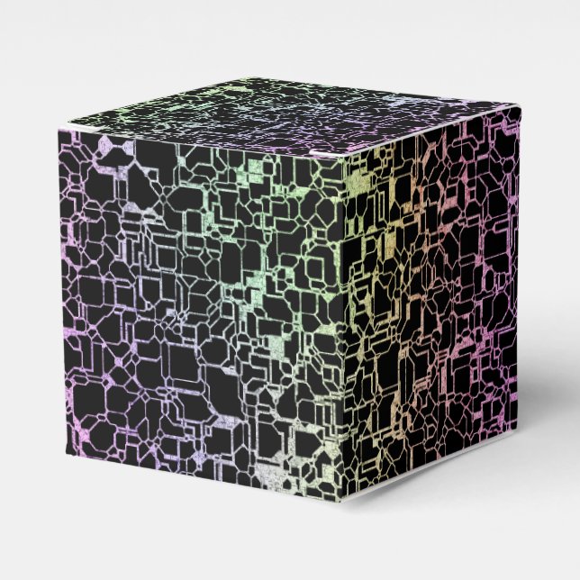 techno rainbo : favor box (Front Side)