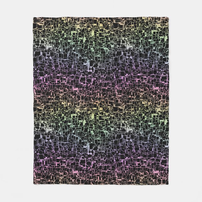 techno rainbo : fleece blanket (Front)