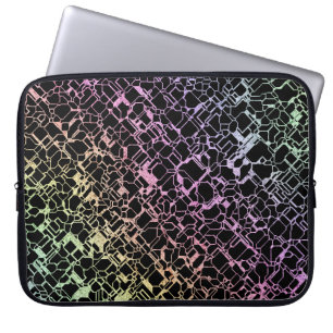 techno rainbo : laptop sleeve