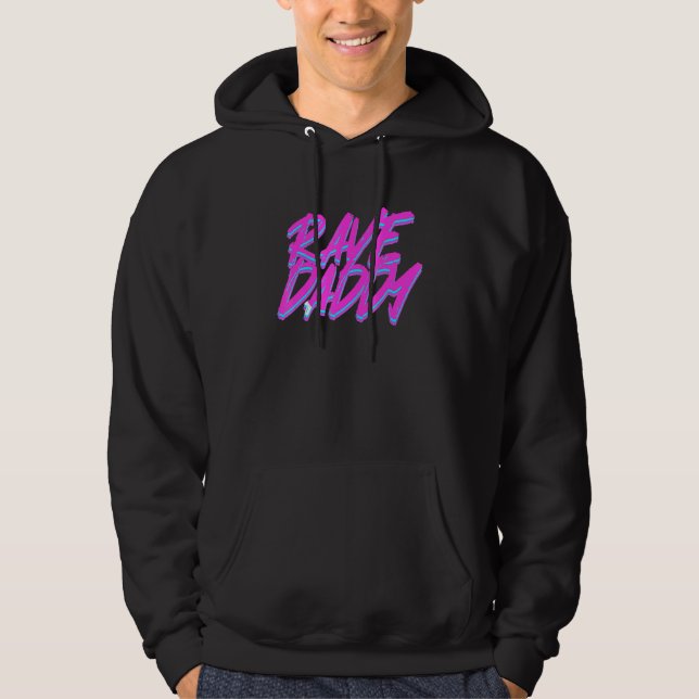 Techno Rave Men Edm Rave Daddy Hoodie (Front)