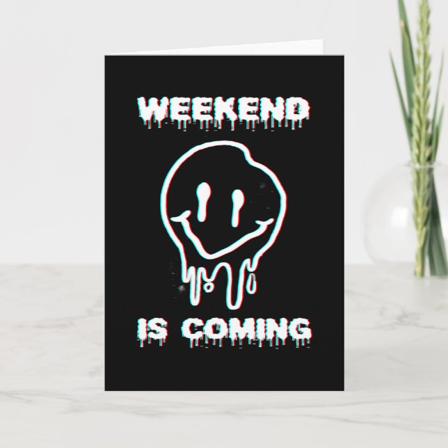 Techno Rave Raver Party Card (Front)