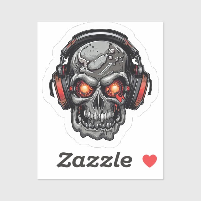 Techno Skull with Headphones (Sheet)